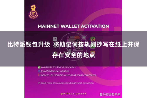 比特派钱包升级  将助记词按轨则抄写在纸上并保存在安全的地点