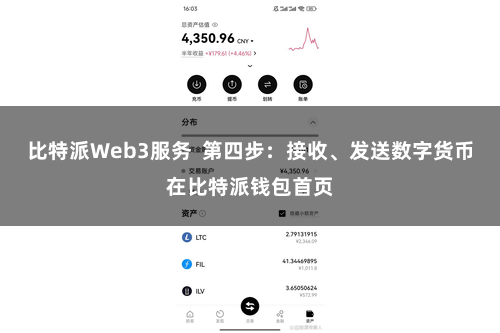 比特派Web3服务  第四步：接收、发送数字货币在比特派钱包首页