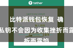 比特派钱包恢复  确保私钥不会因为收集挫折而露馅